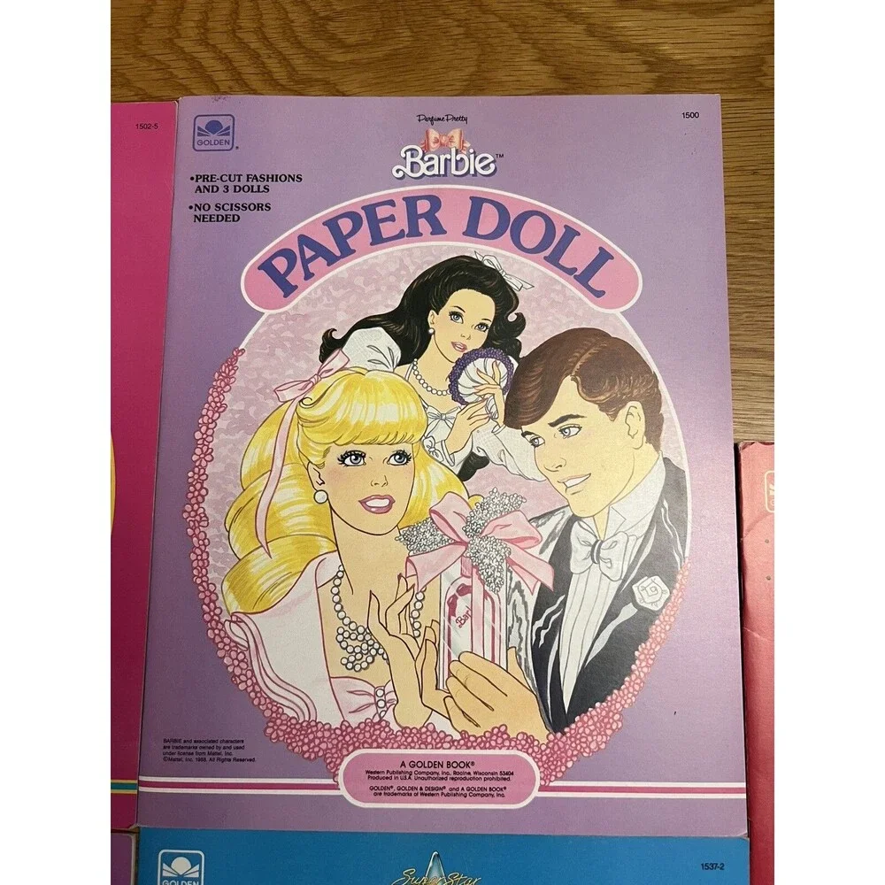Vintage Barbie Paper Doll Lot of 5 Golden Book Lot - Picture 4 of 14